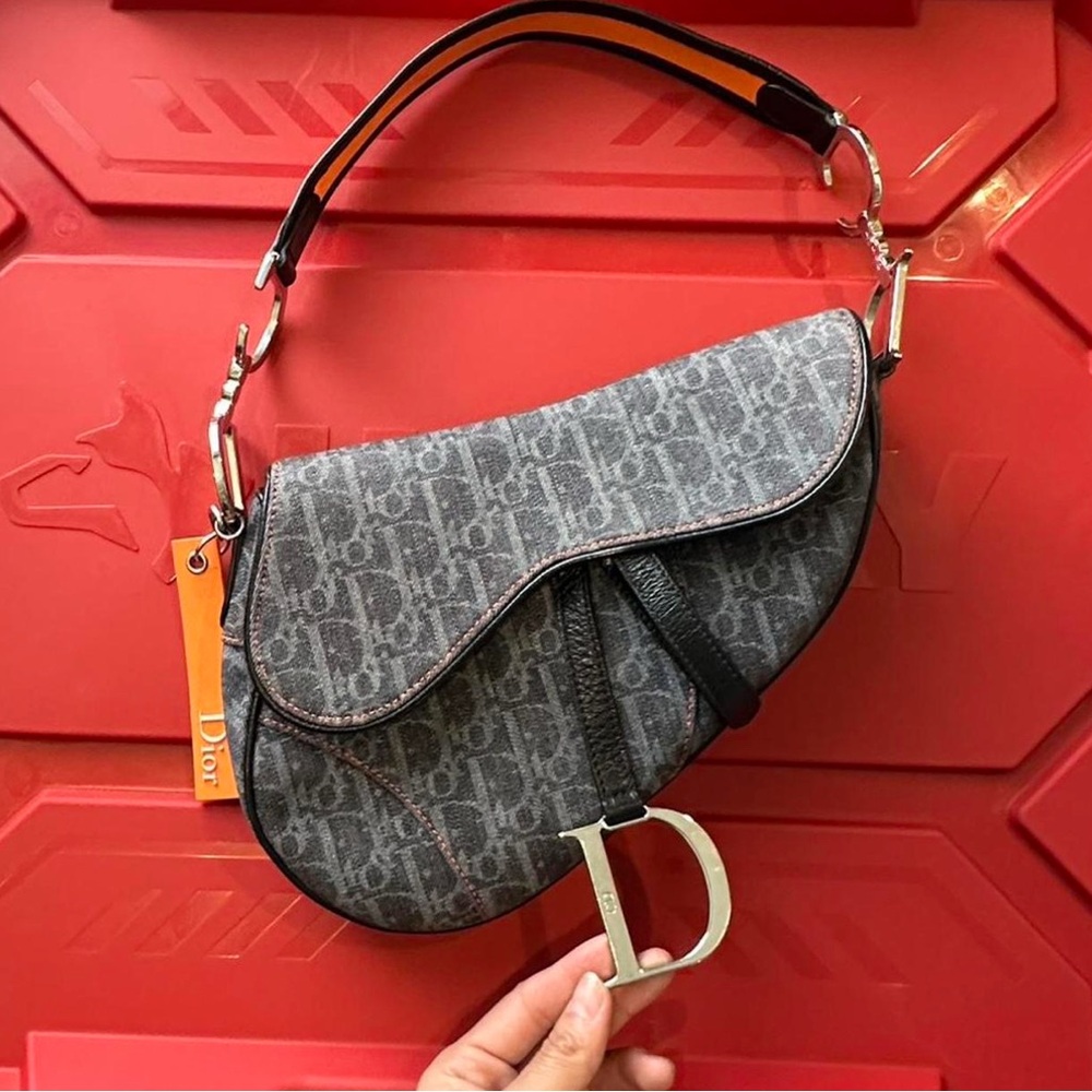 Christian Dior 2005 Flight Line Trotter Saddle Bag